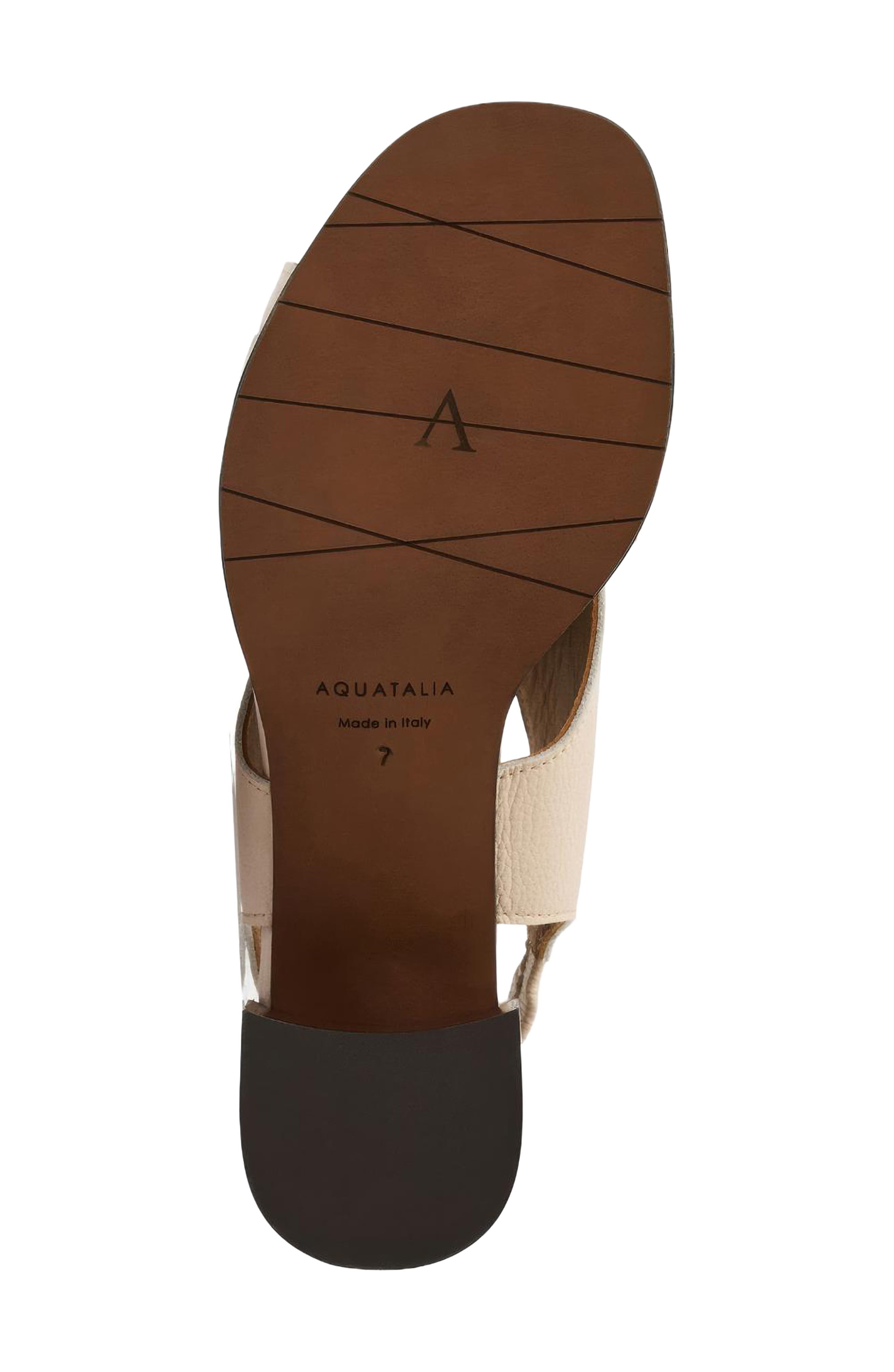 Aquatalia Dovera Weatherproof Slingback Sandal, Alternate, color, Sand Pebble Leather
