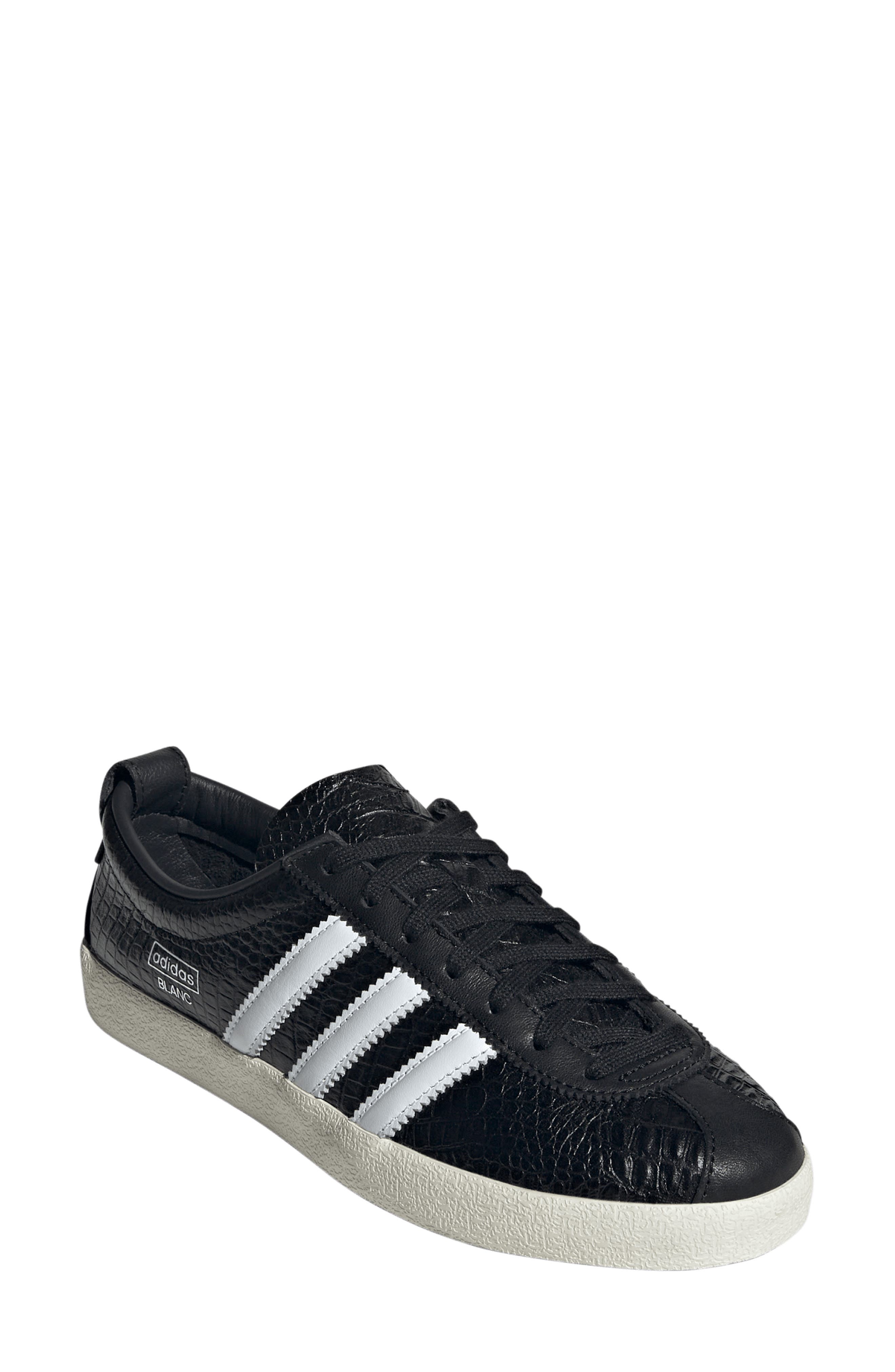 adidas Blanc Leather Sneaker, Main, color, Black/ White/ Off White