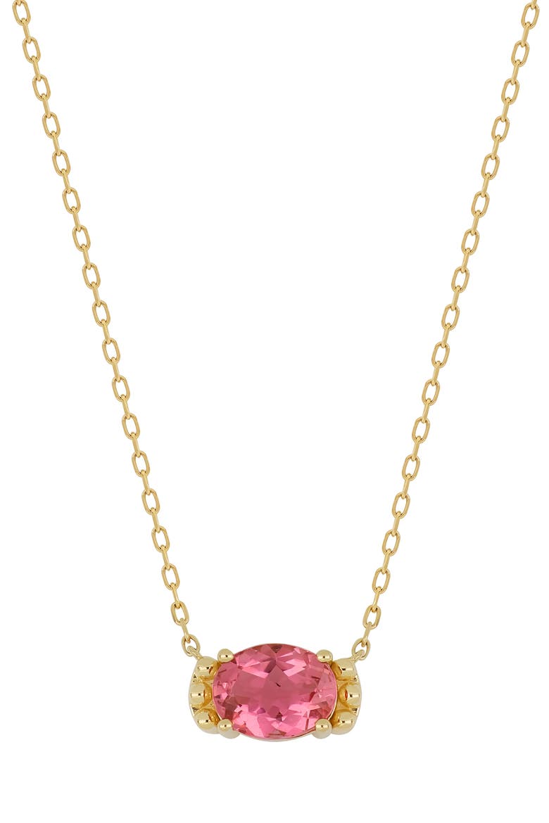BLC Pink Tourmaline Necklace, Main, color, 14KY