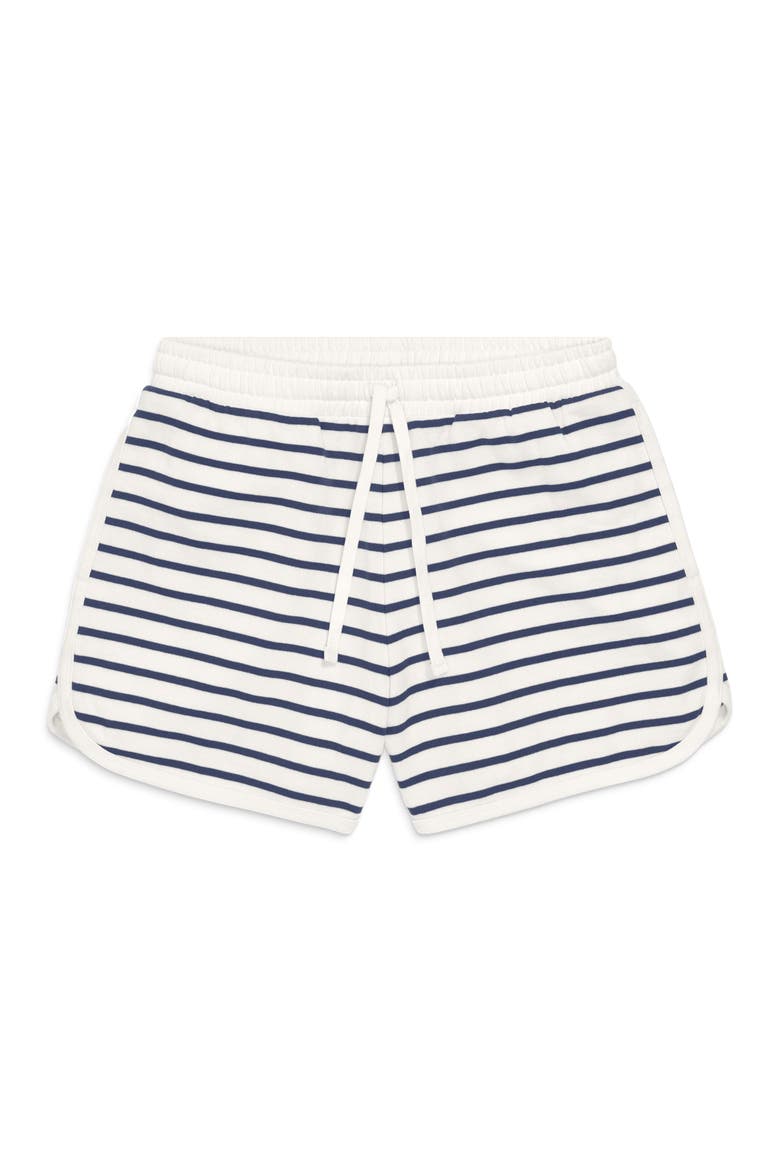 Women's Fit Stripe Short, Alternate, color, Sunwashed Navy Ivory Stripe