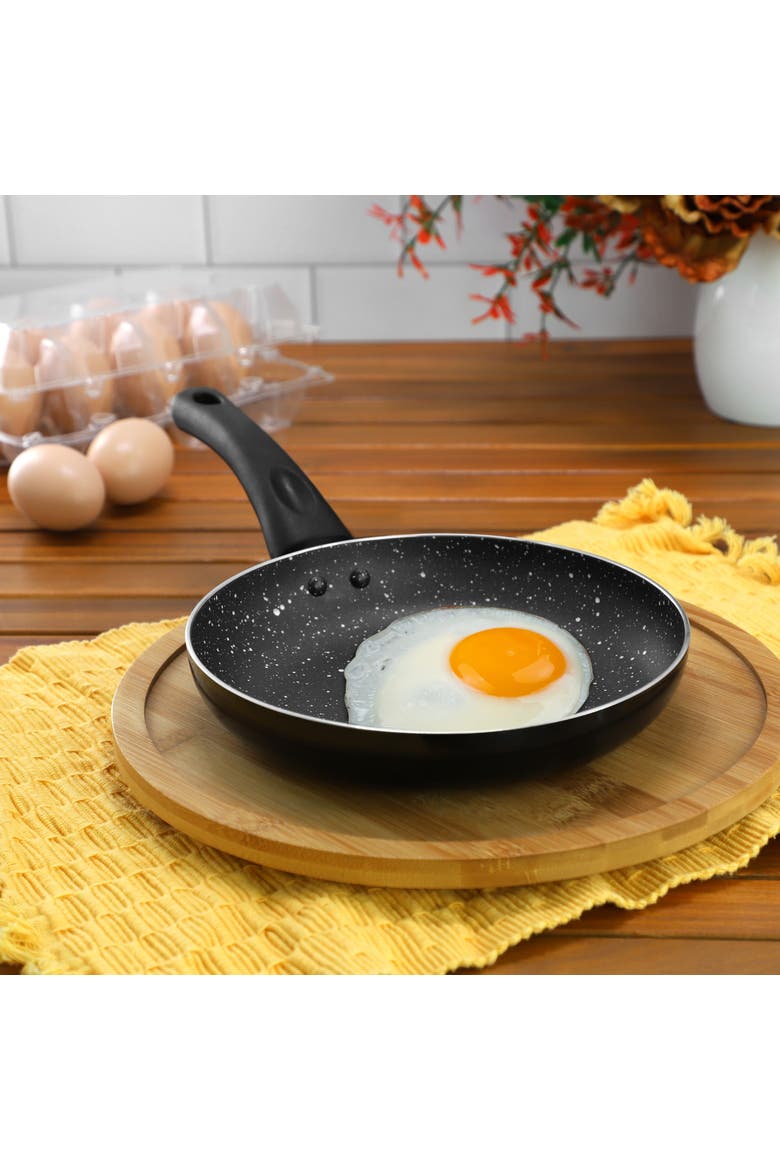 Luneta Nonstick Aluminum 8 Inch Frying Pan, Alternate, color, Black