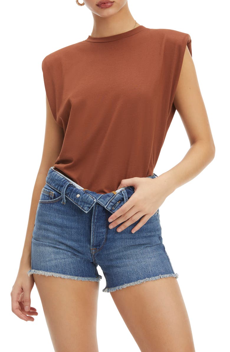 Good American Strong Shoulder Tank, Main, color,