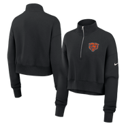 Nike Women's Nike Black Chicago Bears Legacy Phoenix Fleece Cropped Half-Zip Sweatshirt
