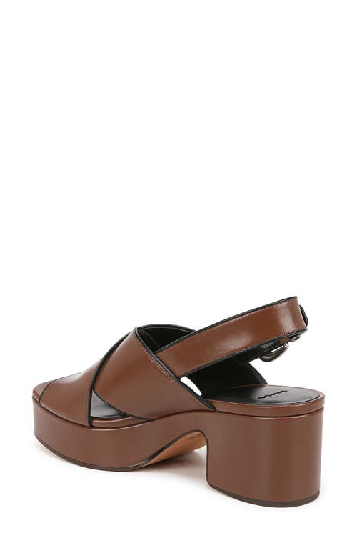 Vince Marlene Calfskin Crisscross Slingback Sandals In Elmwood