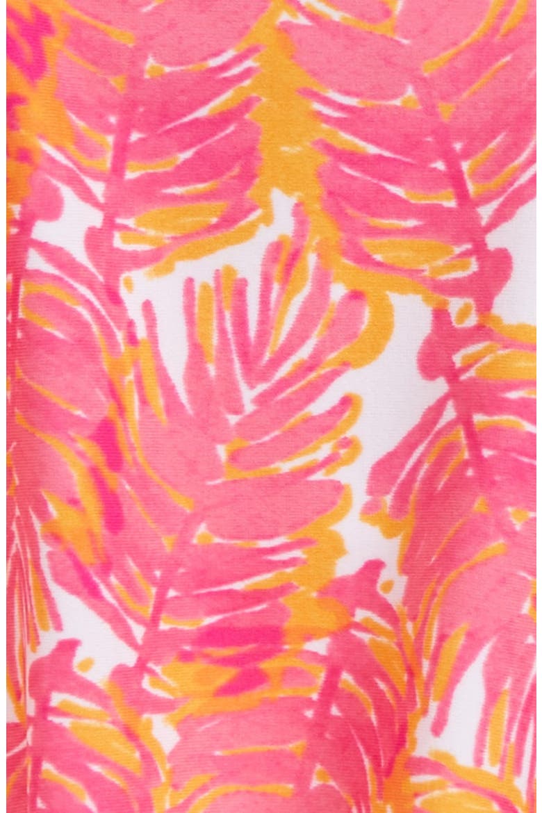 Palm Print Two-Piece Flutter Swimsuit, Alternate, color, PARADISE PINK