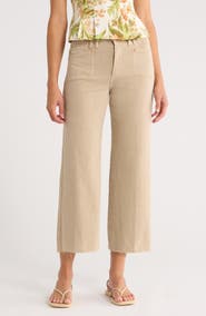 PAIGE Anessa High Waist Ankle Wide Leg Jeans