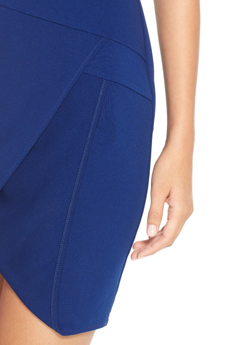 Adelyn Rae Split Front Ponte Body-Con Dress, Alternate, color, 