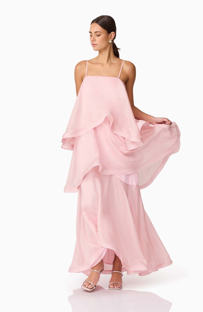 Elliatt Noemi Tiered Voile Maxi Dress, Alternate, color, Light Pink