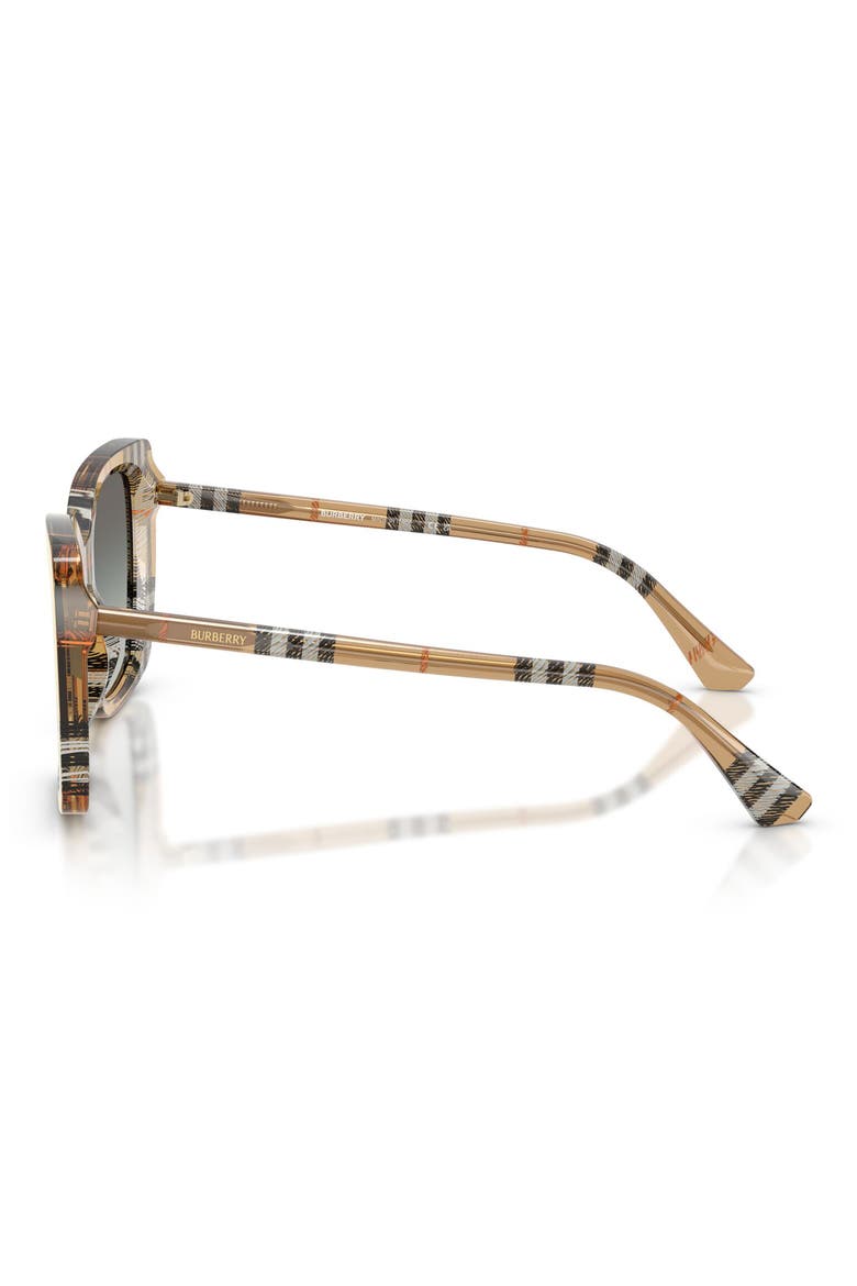 54mm Square Sunglasses, Alternate, color, SAND CHECK / GREY GRADIENT