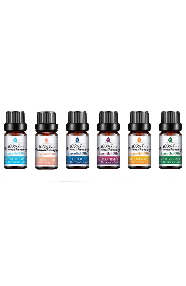 PURSONIC 6 Pack of 100% Pure Essential Aromatherapy Oils Blends, Alternate, color, Multicolor
