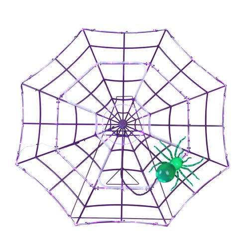 Mr. Halloween 4 Ft. Outdoor Animated Spider Web In Purple