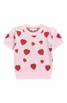 MARGAUX AND LEXI Kids' Berry Jacquard Short Sleeve Sweater