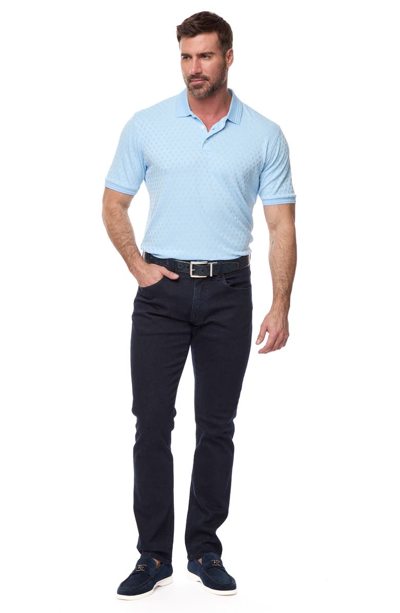 Robert Graham Elias Basket Weave Polo, Alternate, color, Light Blue