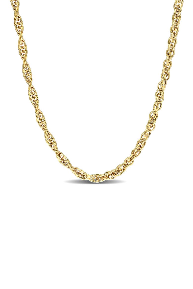 18K Yellow Gold Plated Sterling Silver Chain, Main, color, GOLD