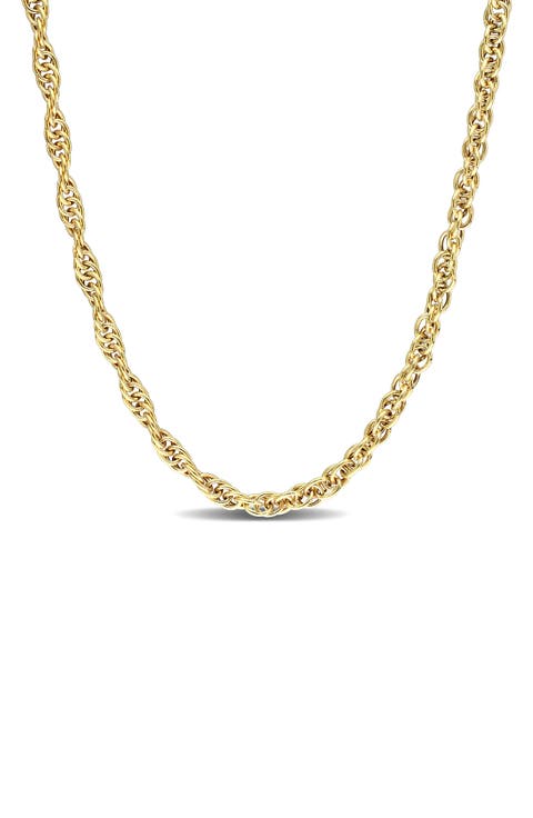 18K Yellow Gold Plated Sterling Silver Chain