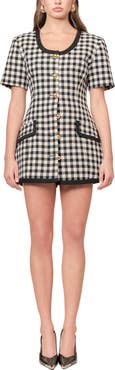 MAUDE CLUB Frances Gingham Wool Jacket