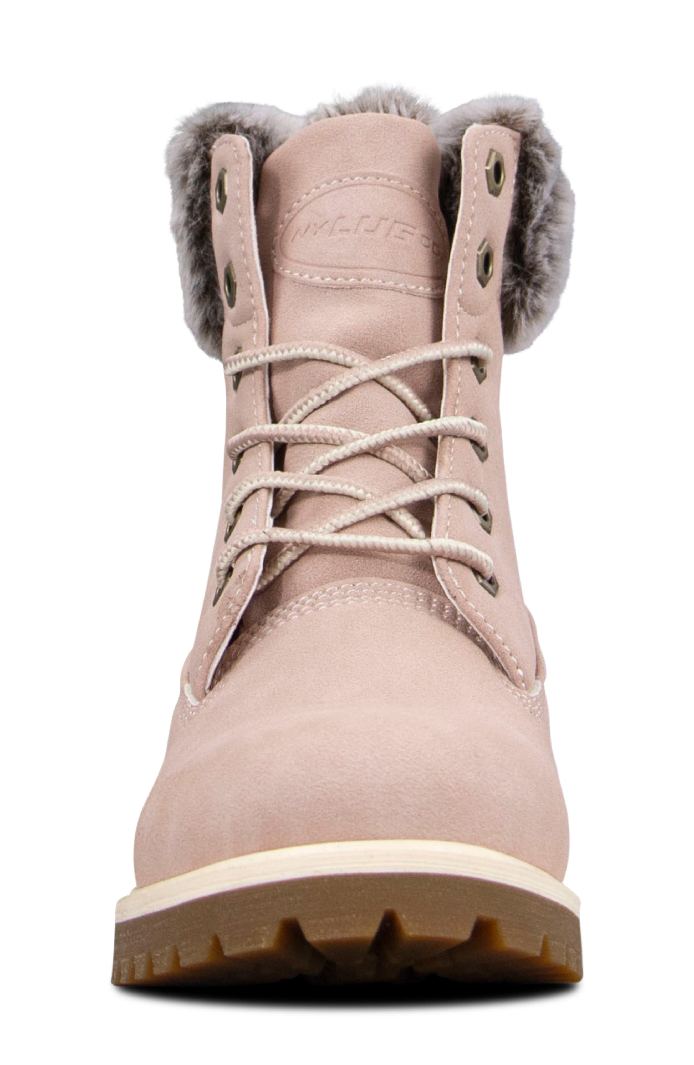 Convoy Faux Fur Boot, Alternate, color, SOFT PINK/BONE/GUM