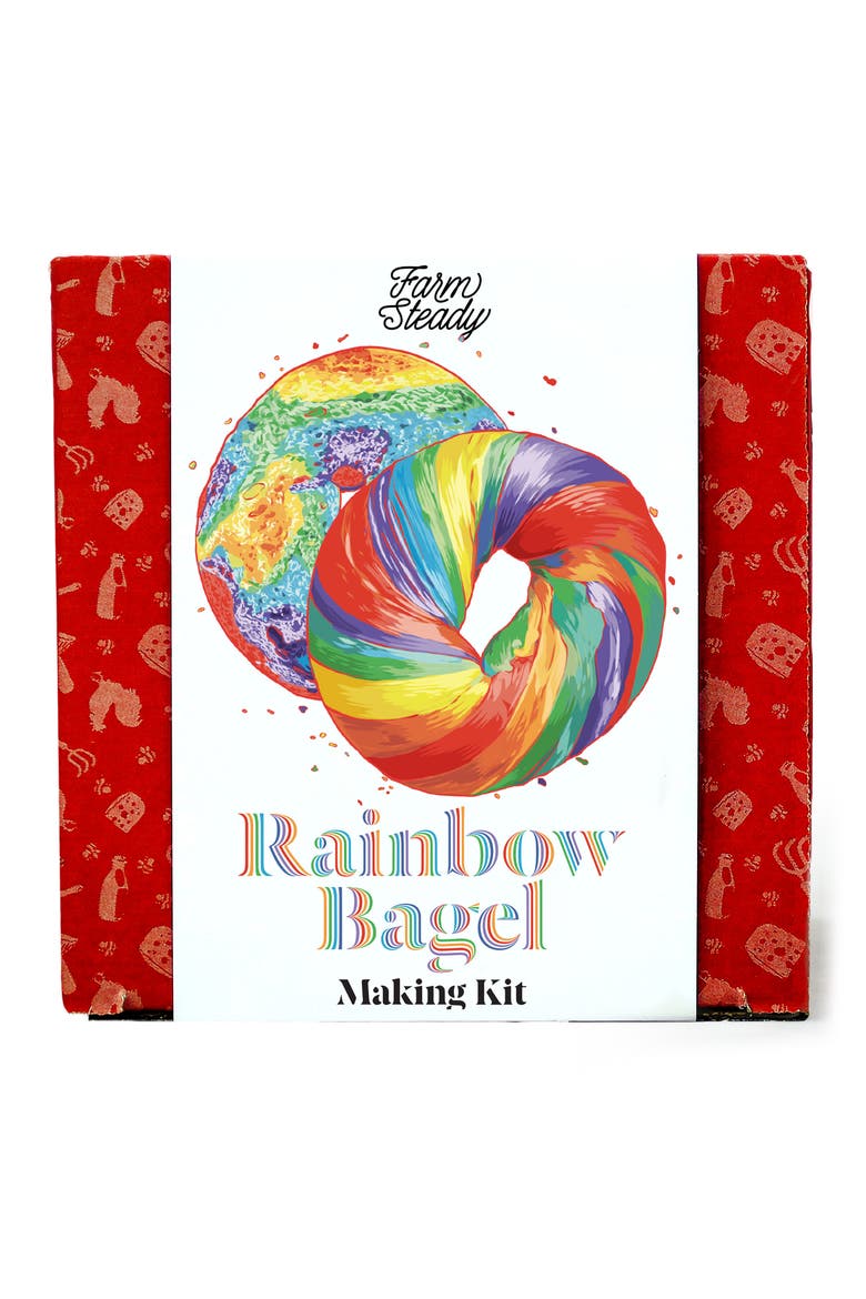 FarmSteady Rainbow Bagel Making Kit, Main, color, RED