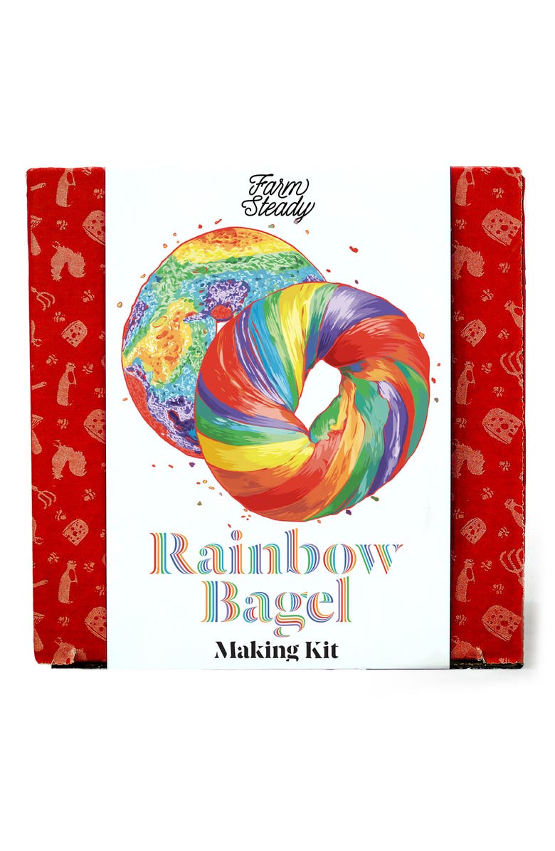 Brooklyn Brew Shop FarmSteady Rainbow Bagel Making Kit, Main, color, Red