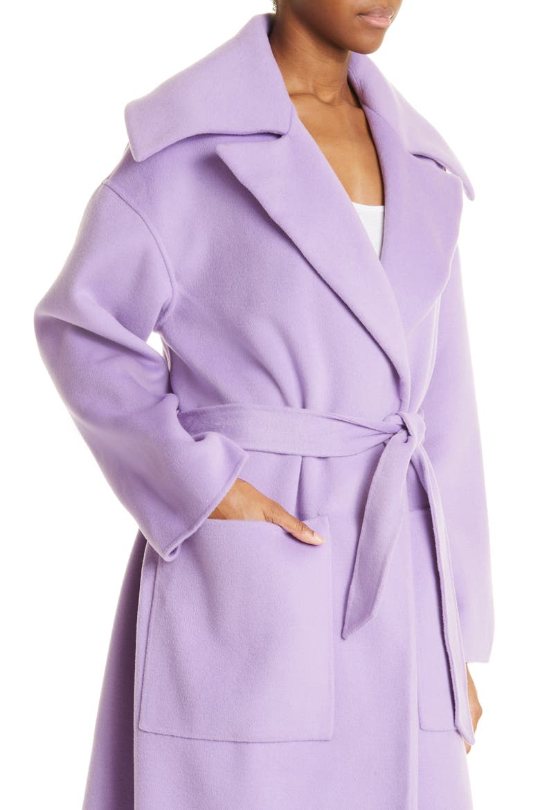 Soa Wool Wrap Coat, Alternate, color, LILAC