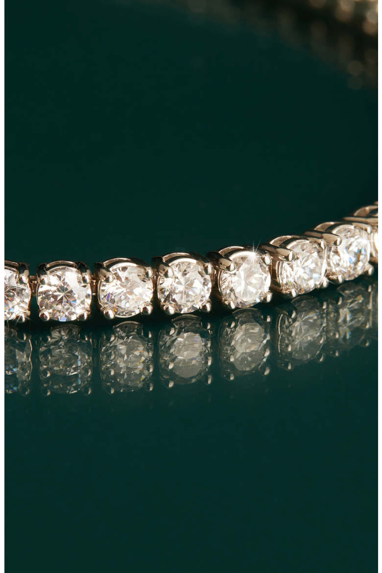 Lab Grown 3ct White Sapphire Tennis Bracelet, Alternate, color, White