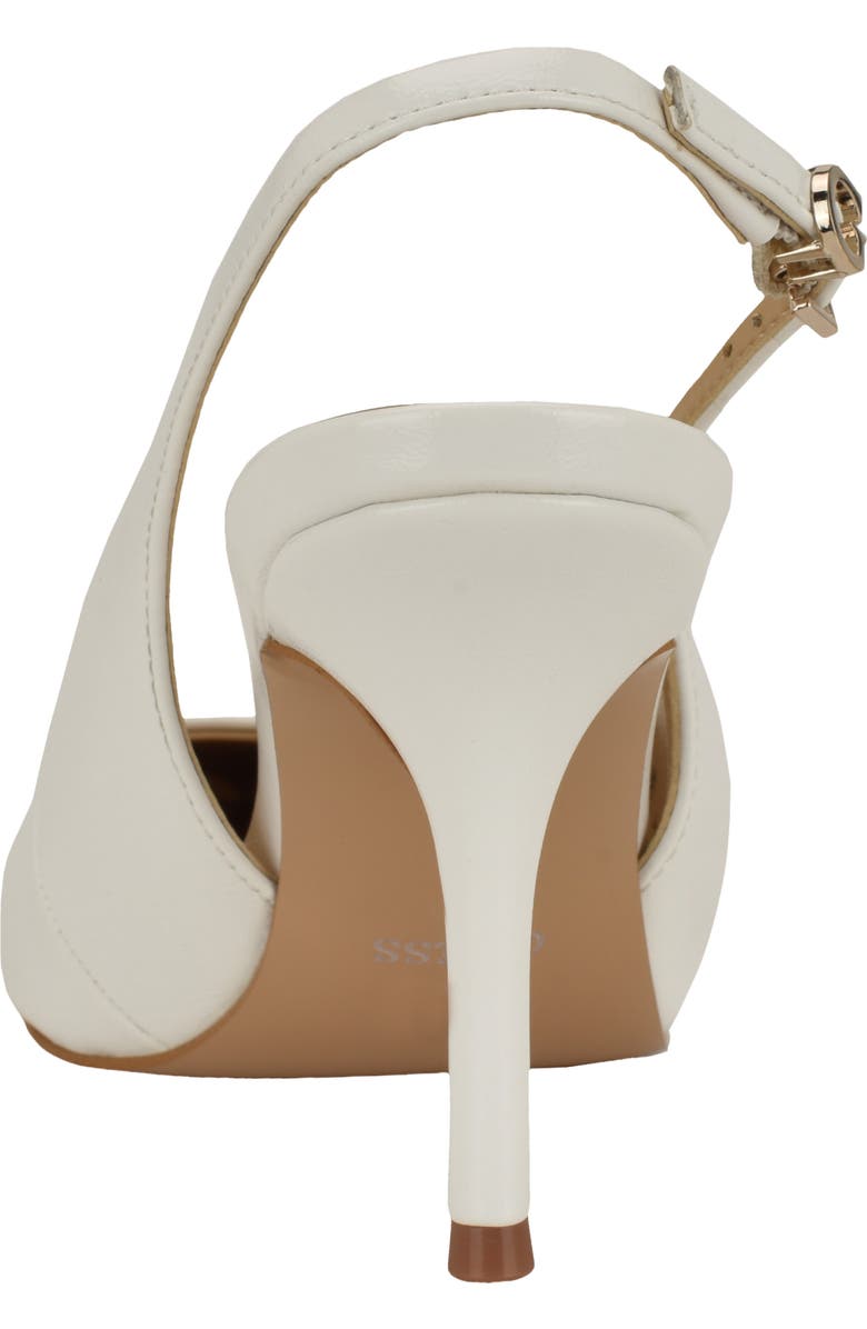 GUESS Princelsa Slingback Pointed Toe Pump, Alternate, color, White