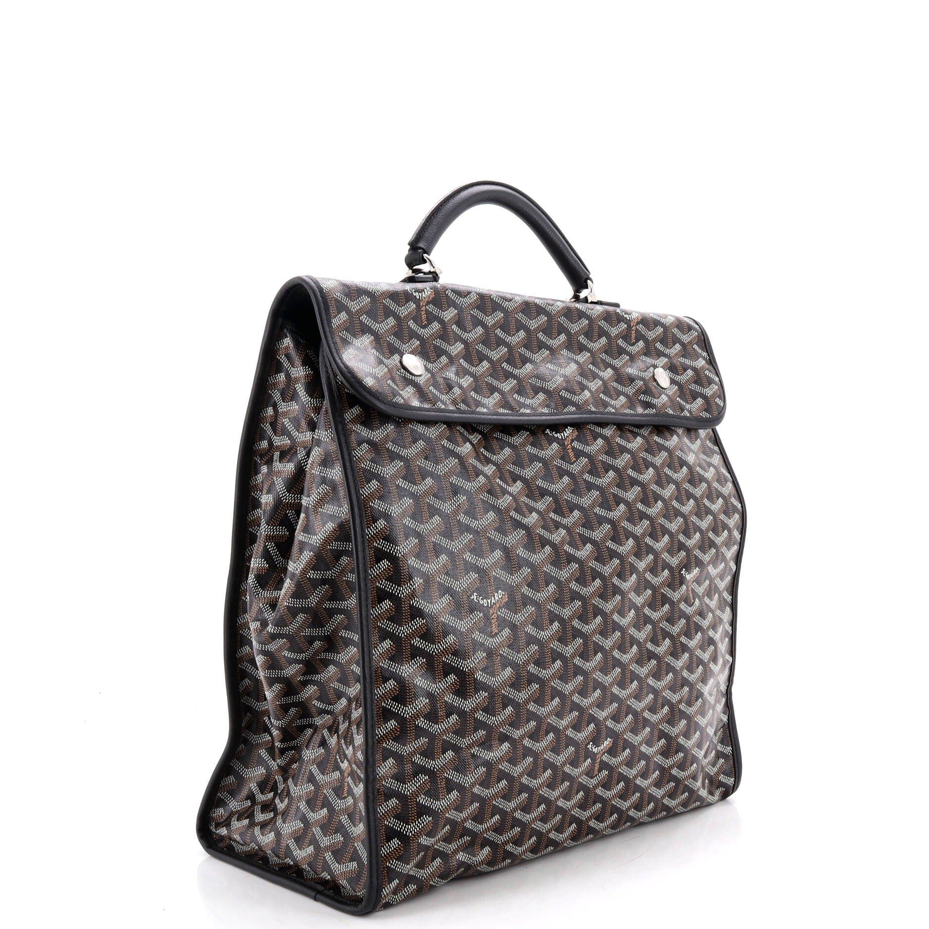 Saint Leger Briefcase Backpack Coated Canvas, Alternate, color, Black