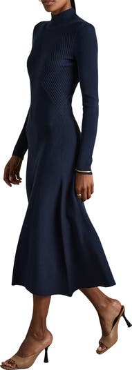 Reiss Hannah Long Sleeve Rib Sweater Dress | Nordstrom