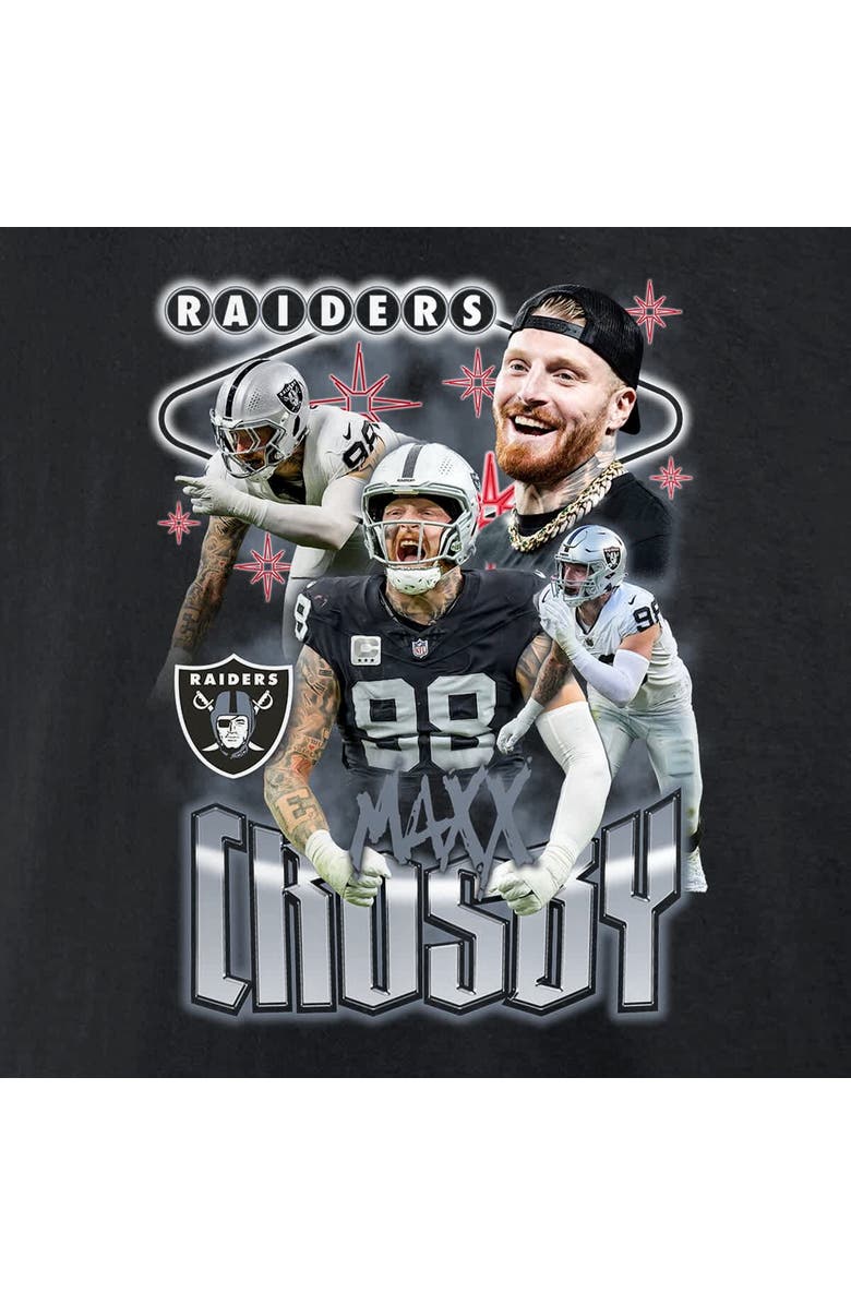 FANATICS Men's Fanatics Maxx Crosby Black Las Vegas Raiders Notorious Player Graphic T-Shirt, Alternate, color, Black