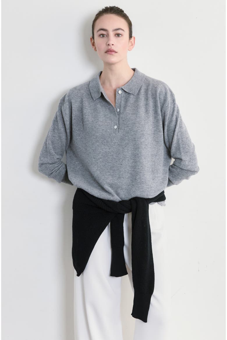 Lightweight Wool Polo, Main, color, Grey