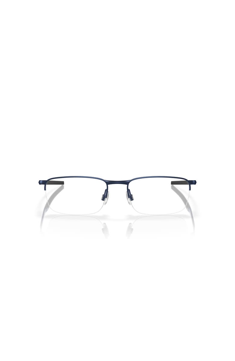 Oakley 53mm Rectangle optical glasses, Alternate, color, Blue