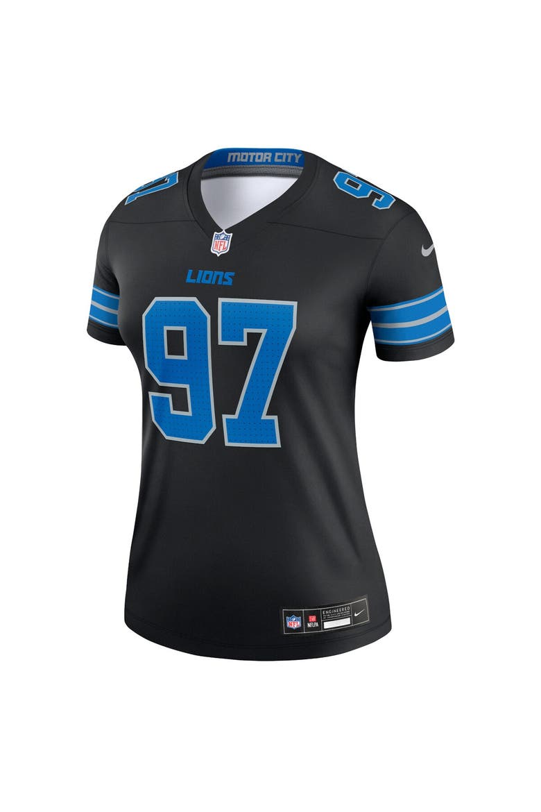 Women's Nike Aidan Hutchinson Black Detroit Lions Legend Jersey, Alternate, color, Black