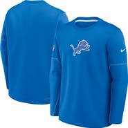 Nike Men's Nike Blue Detroit Lions Sideline Coaches Team Present Midweight Therma-FIT Sweatshirt