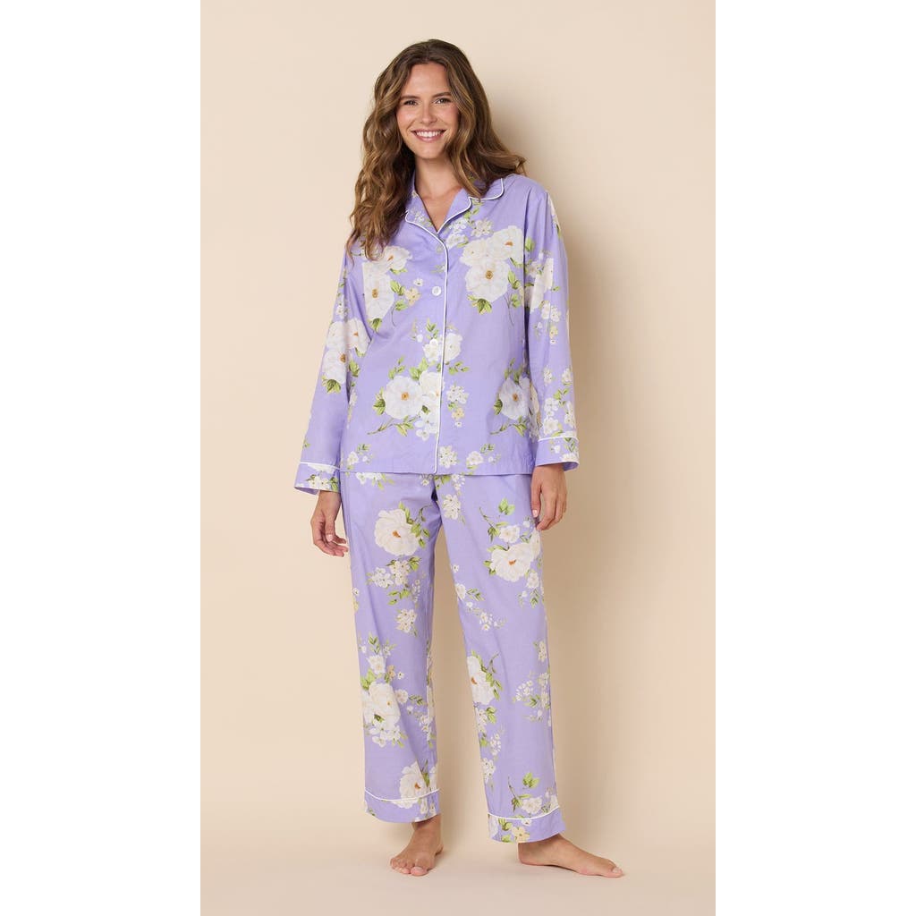 The Cat's Pajamas Luxe Pima Pajama Set In Blue