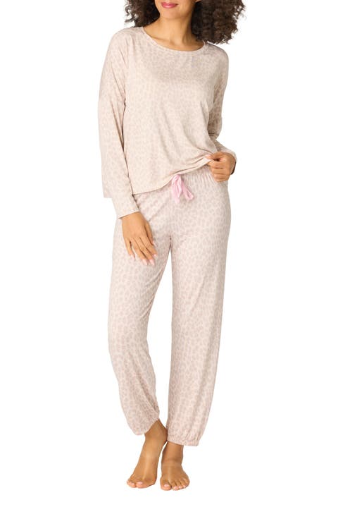 Luxe Leopard Print Jersey Pajamas