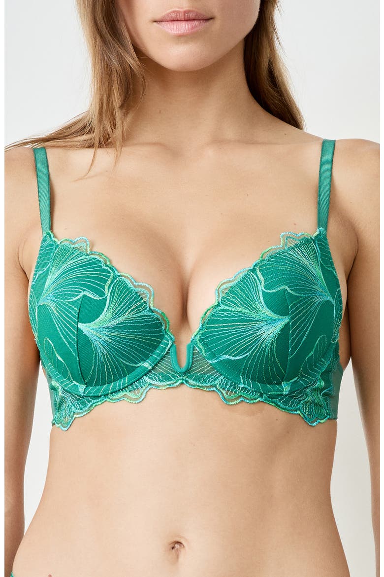 Prelude Classique Embroidered Underwire Bra, Main, color, ANISE ABSINTHE