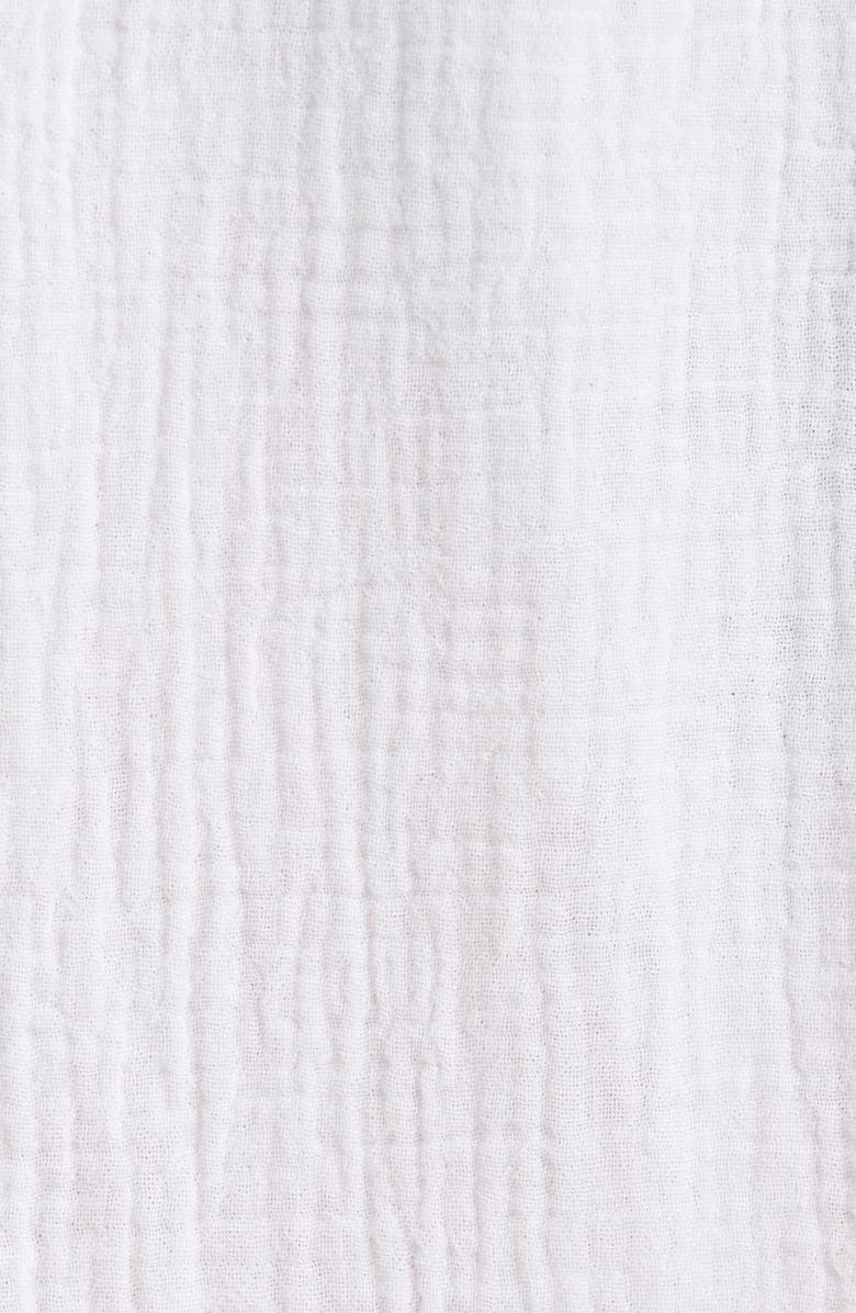 Nordstrom Cotton Gauze Cover-Up Shirtdress, Alternate, color, White