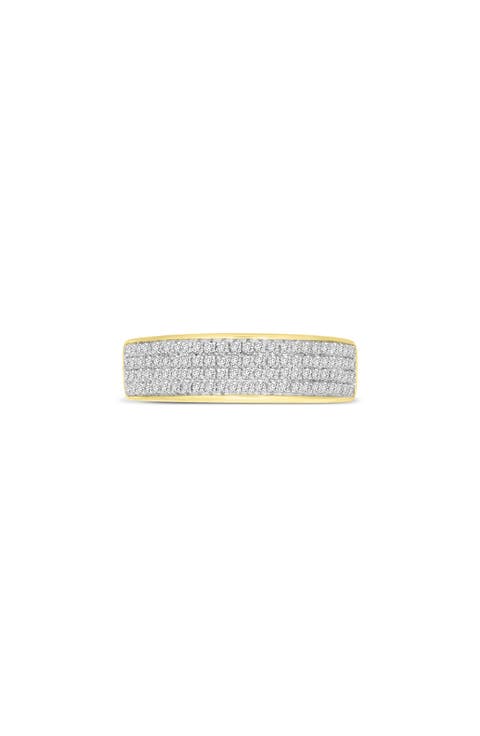 Tessera 10K Gold Pavé Diamond Band Ring