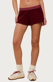 EDIKTED Noemi Stripe Foldover Shorts