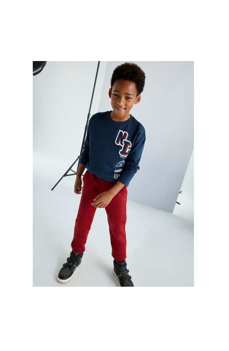 Mayoral Basic Tracksuit Bottoms, Alternate, color, Burgundy