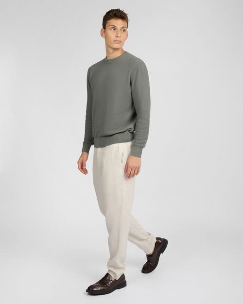 Onia Pique Crewneck Sweater In Gray