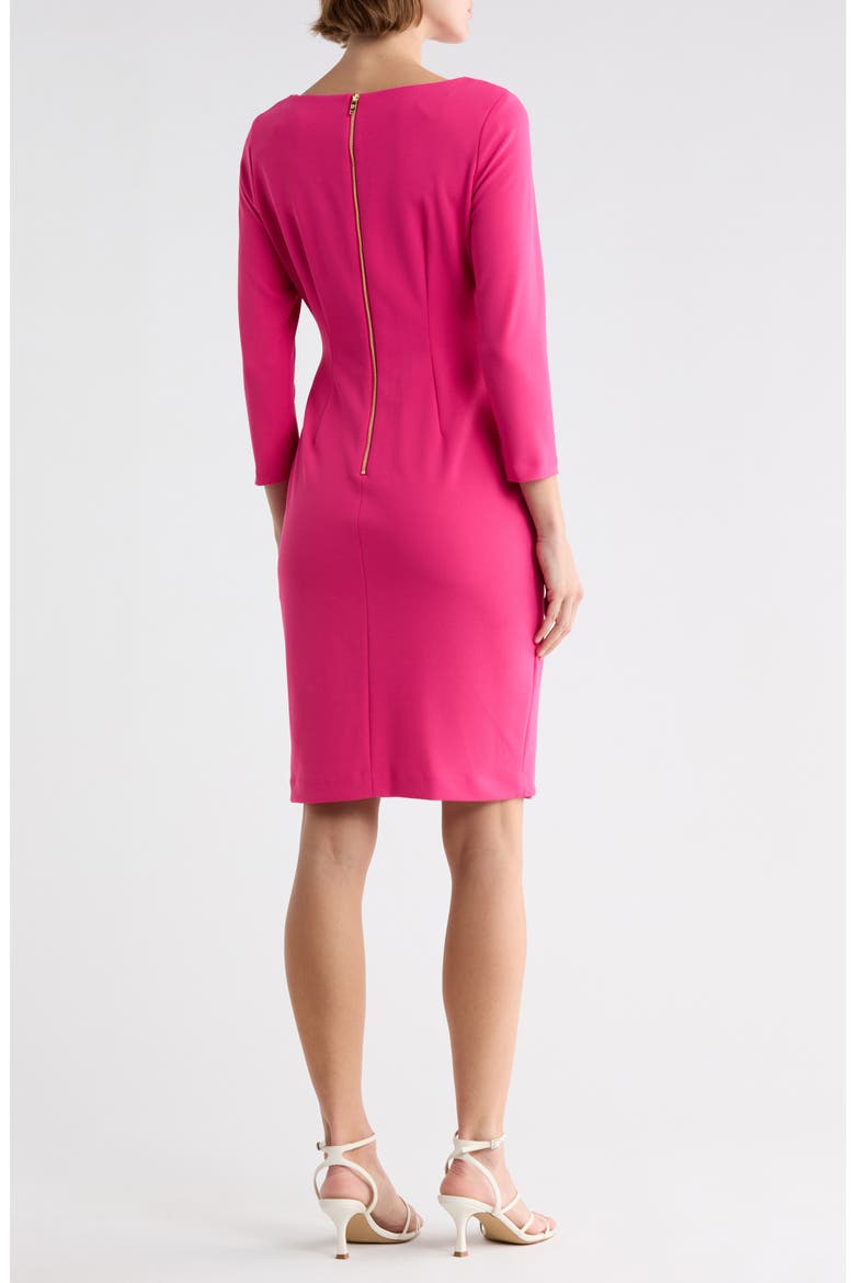 Ruched Body-Con Dress, Alternate, color, HOT PINK