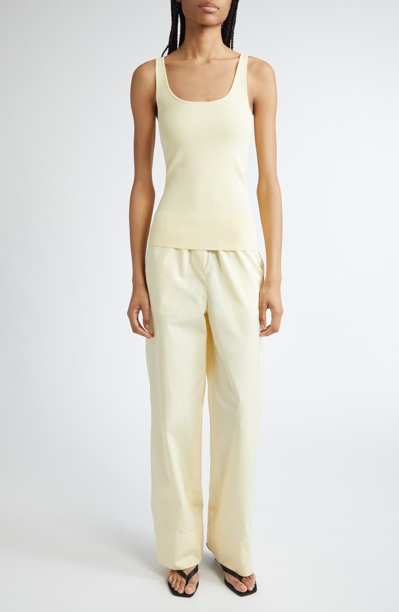 TOTEME Twisted Seam Boxer Trousers, Alternate, color, Straw