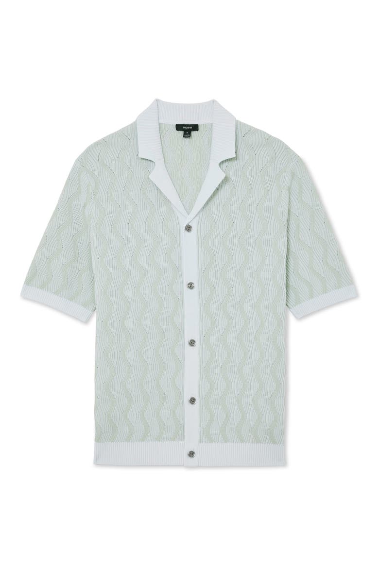 Johnny Short Sleeve Camp Collar Cardigan, Alternate, color, SOFT SAGE