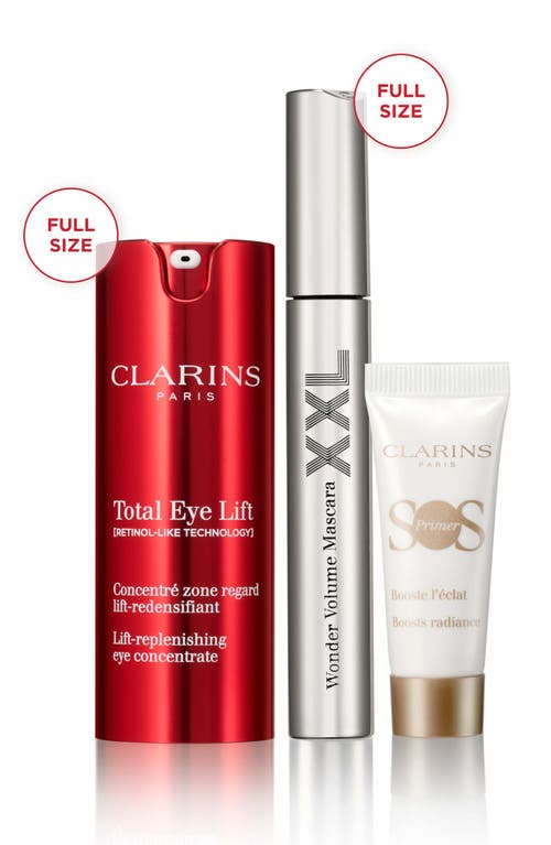Clarins Total Eye Lift Set For Firming, Wrinkles, Dark Circles & Puffiness $141 Value In Transparent