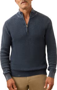 Faherty Sunwashed Quarter-Zip Sweater