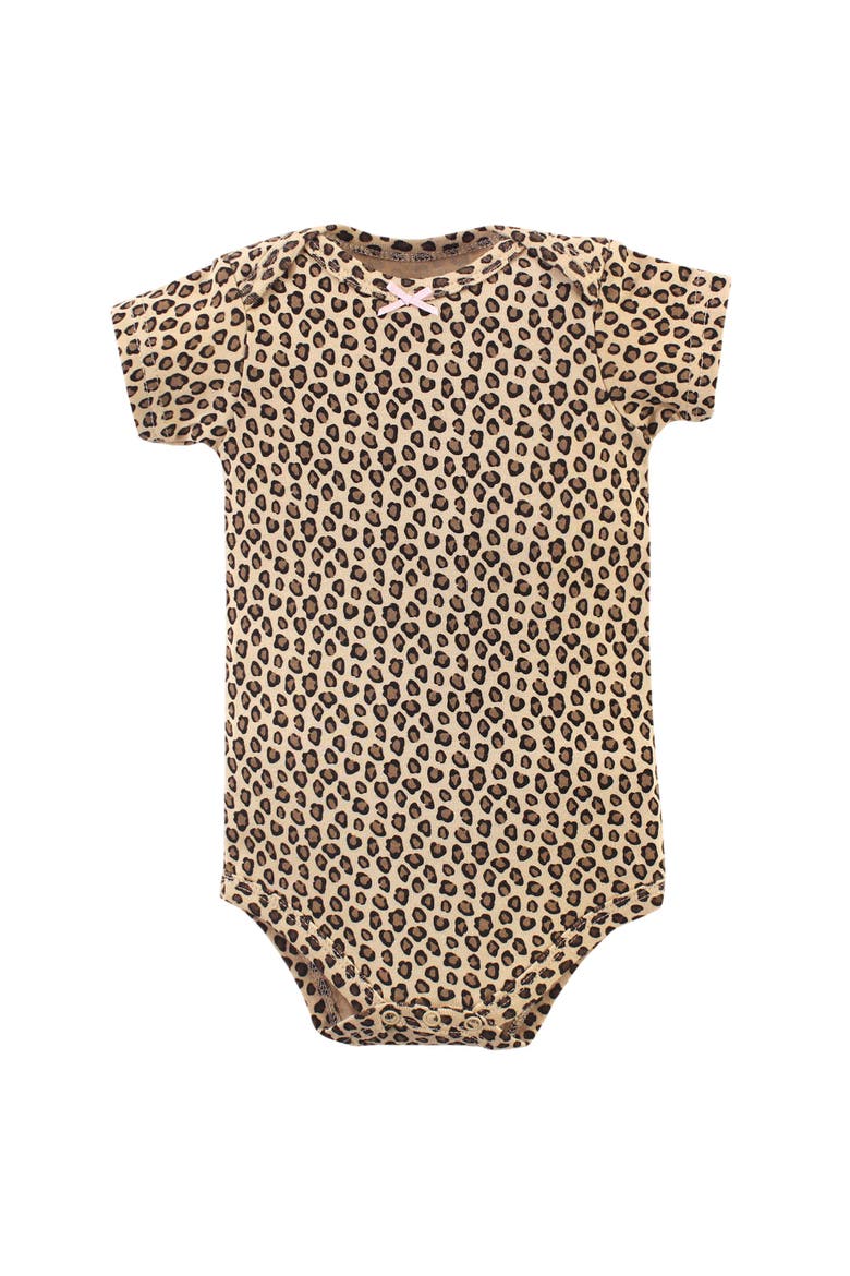 Seven-Piece Cotton Bodysuit Collection, Alternate, color, Modern Pink Safari