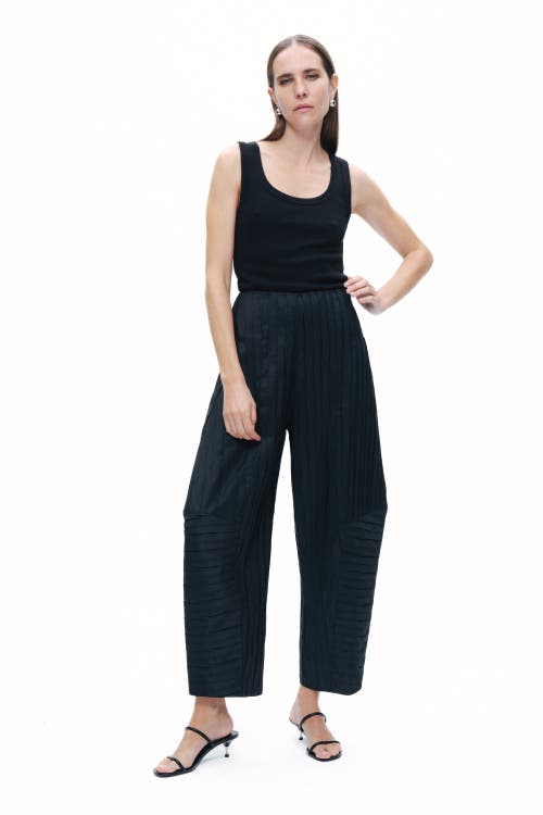 Shop Nocturne Wrinkled Balloon Fit Pants In Black