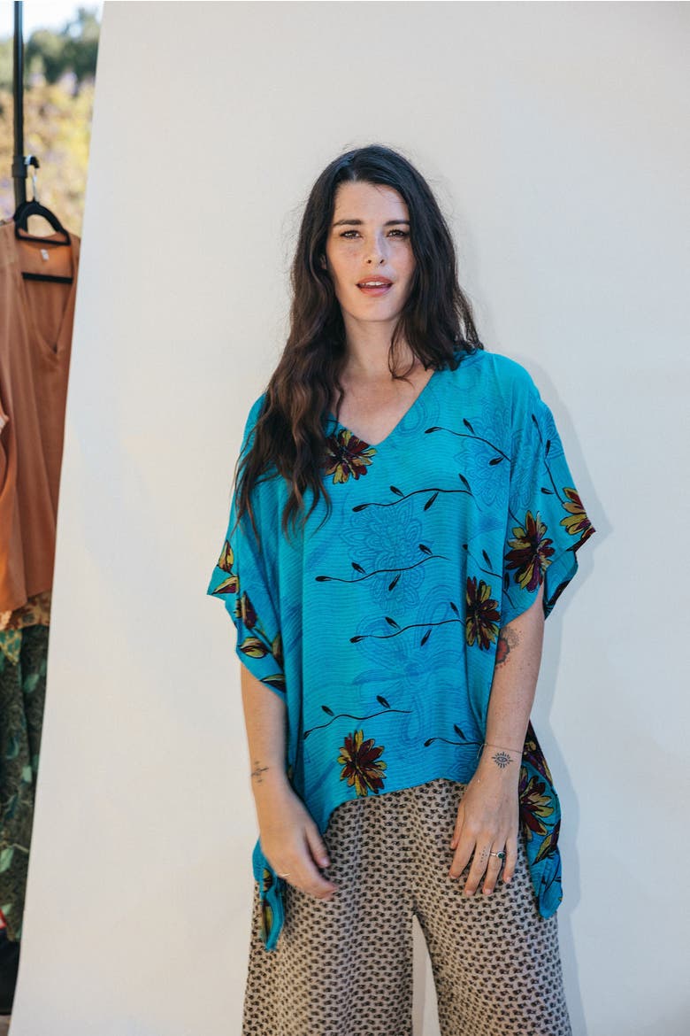 Mini Caftan Eterena, Alternate, color, Blue