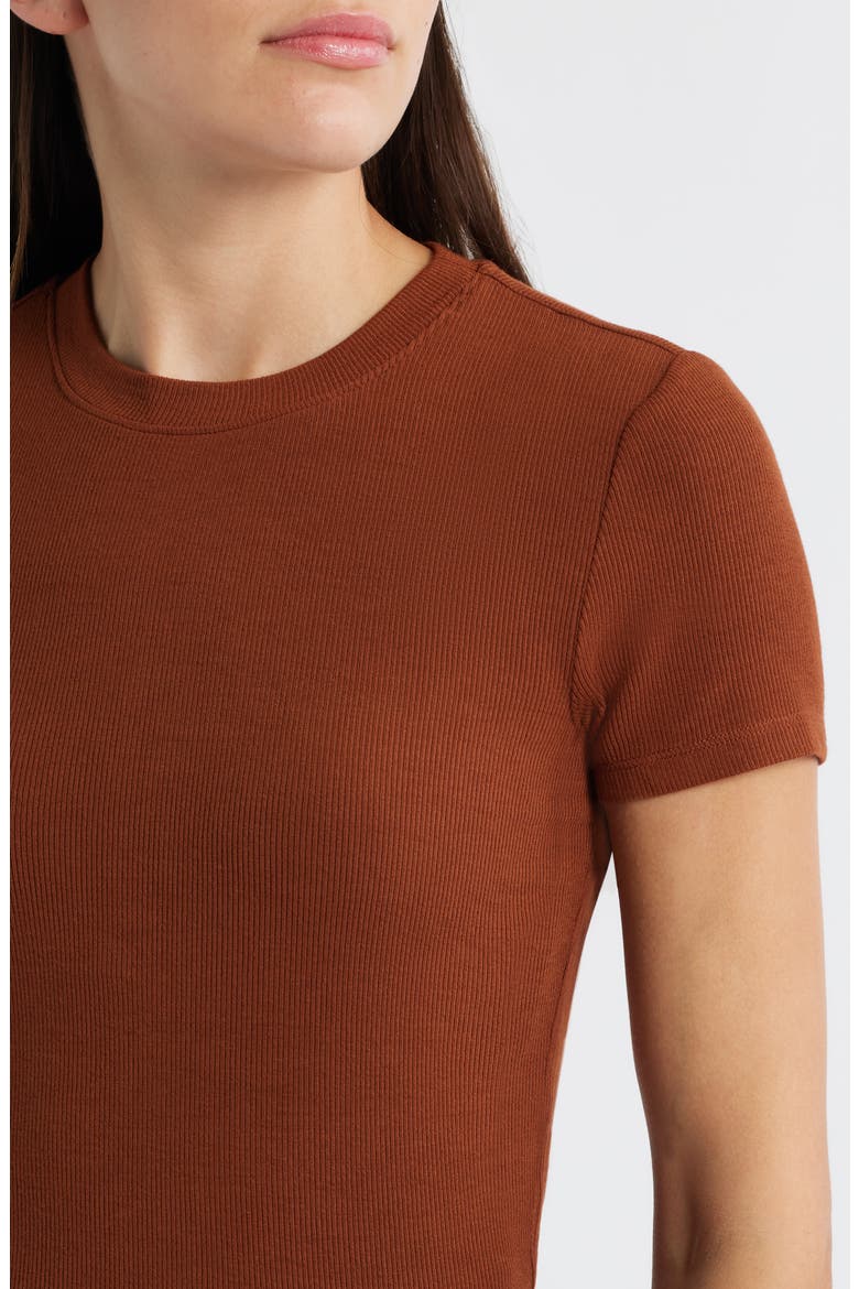 Rib Baby Tee, Alternate, color, RUST